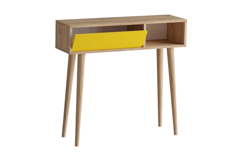 Sidobord 100 cm - Guld/Natur/Gul - Möbler - Bord & matgrupp - Avlastningsbord & sidobord - Brickbord & småbord
