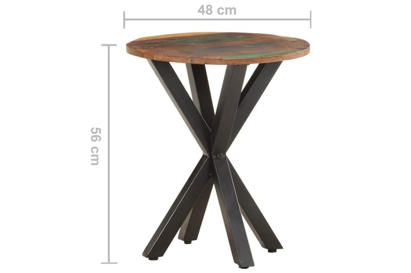 Sidobord 48x48x56 cm massivt återvunnet trä - Brun - Lampbord & sidobord - Brickbord & småbord