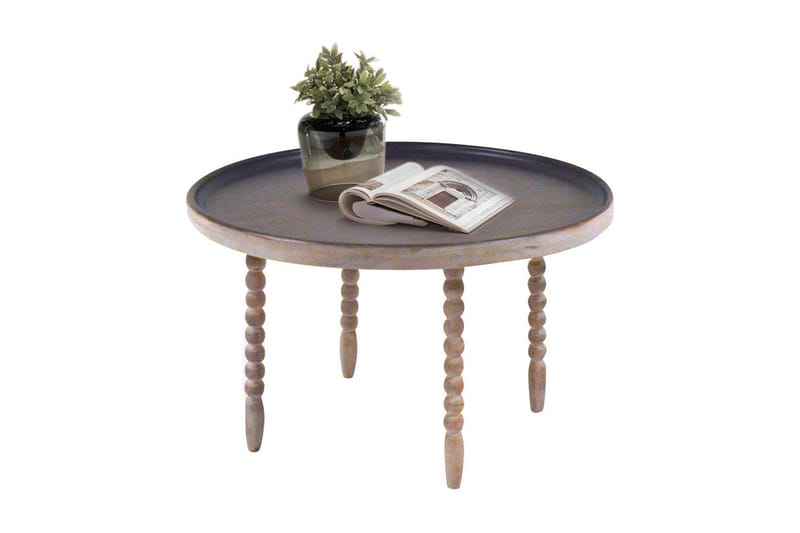 Sidobord Bibek 60 cm Runt - Mörkbrun - Möbler - Bord & matgrupp - Avlastningsbord & sidobord - Brickbord & småbord