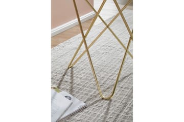 Sidobord Chavas 55 cm - Guld|Vit - Möbler - Bord & matgrupp - Avlastningsbord & sidobord - Brickbord & småbord