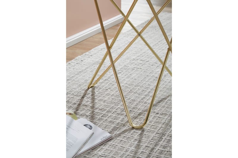 Sidobord Chavas 55 cm - Guld|Vit - Möbler - Bord & matgrupp - Avlastningsbord & sidobord - Brickbord & småbord