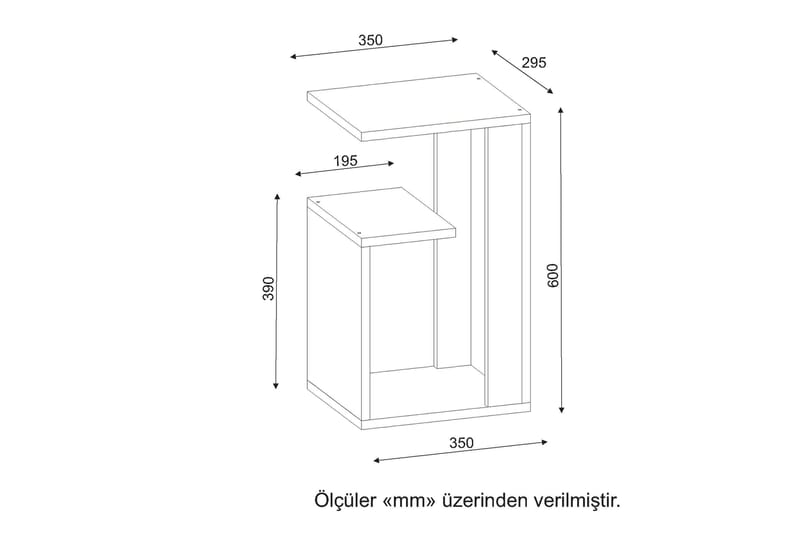 Sidobord Clora Modern - Vit - Möbler - Bord & matgrupp - Avlastningsbord & sidobord - Brickbord & småbord