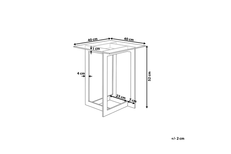 Sidobord Crystal 40 cm - Silver - Lampbord & sidobord - Brickbord & småbord