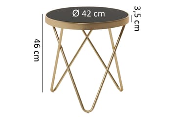 Sidobord Grausam 42 cm - Guld - Möbler - Bord & matgrupp - Avlastningsbord & sidobord - Brickbord & småbord