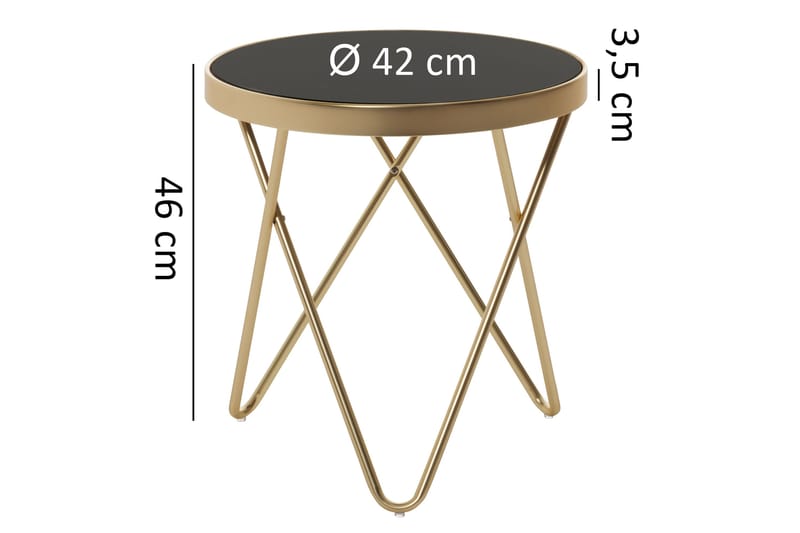 Sidobord Grausam 42 cm - Guld - Möbler - Bord & matgrupp - Avlastningsbord & sidobord - Brickbord & småbord