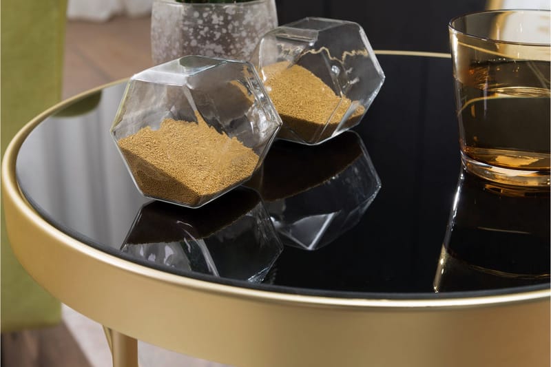 Sidobord Grausam 42 cm - Guld - Lampbord & sidobord - Brickbord & småbord