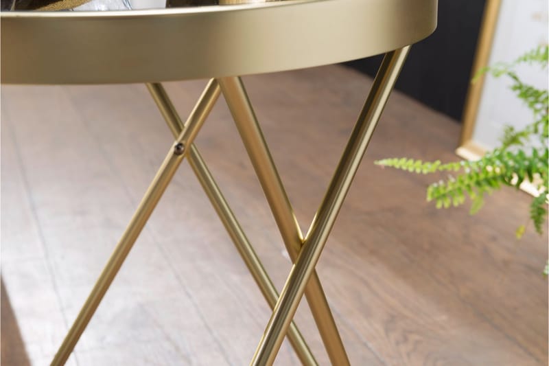Sidobord Grausam 42 cm - Guld - Möbler - Bord & matgrupp - Avlastningsbord & sidobord - Brickbord & småbord