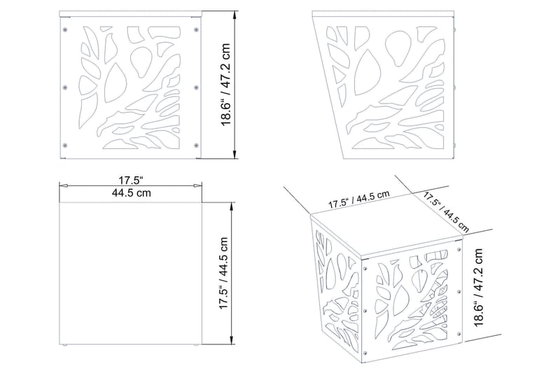 Sidobord Hedeskoga - Vit - Möbler - Bord & matgrupp - Avlastningsbord & sidobord - Brickbord & småbord