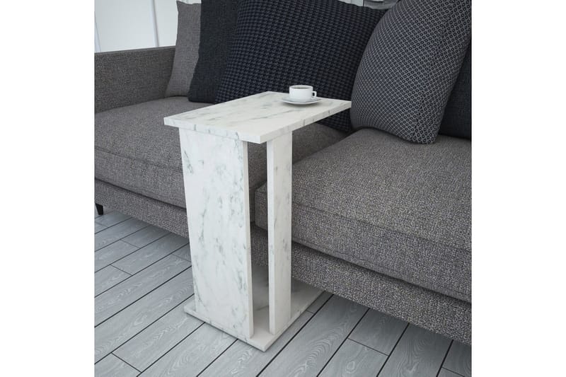 Sidobord Kyrkbyn - Vit/Marmor - Möbler - Bord & matgrupp - Avlastningsbord & sidobord - Brickbord & småbord