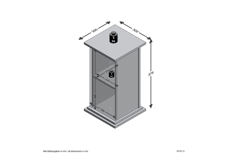 Sidobord Kyshon 30 cm - Lampbord & sidobord - Brickbord & småbord