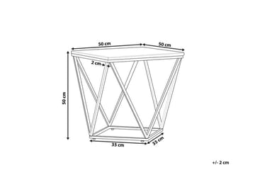 Sidobord Losleones 50 cm - Vit/Svart - Möbler - Bord & matgrupp - Avlastningsbord & sidobord - Brickbord & småbord
