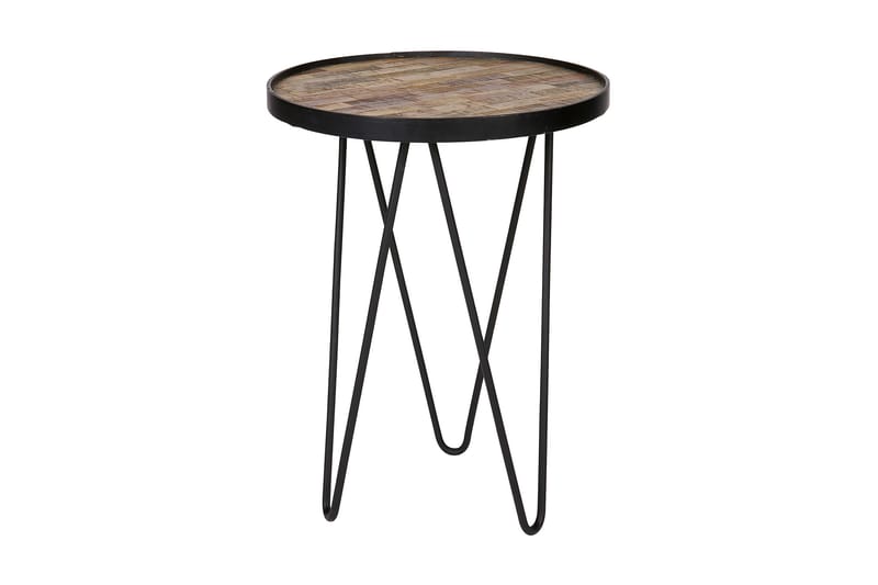 Sidobord Marica 39 cm Rund - Trä|Metall - Möbler - Bord & matgrupp - Avlastningsbord & sidobord - Brickbord & småbord