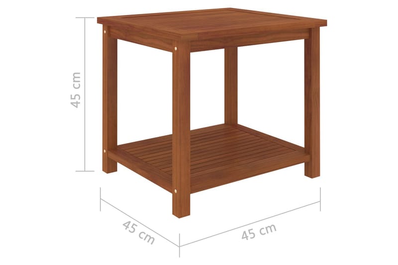 Sidobord massivt akaciaträ 45x45x45 cm - Brun - Lampbord & sidobord - Brickbord & småbord