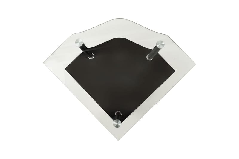Sidobord med 2 hyllor transparent/svart 38x38x50 cm härdat g - Orange - Lampbord & sidobord - Brickbord & småbord