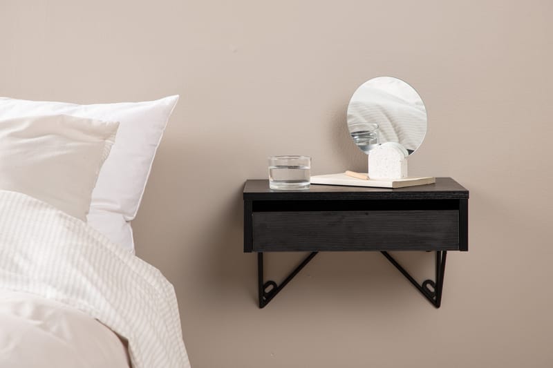 Sidobord Memphisa 41 cm - Svart - Möbler - Bord & matgrupp - Avlastningsbord & sidobord - Brickbord & småbord