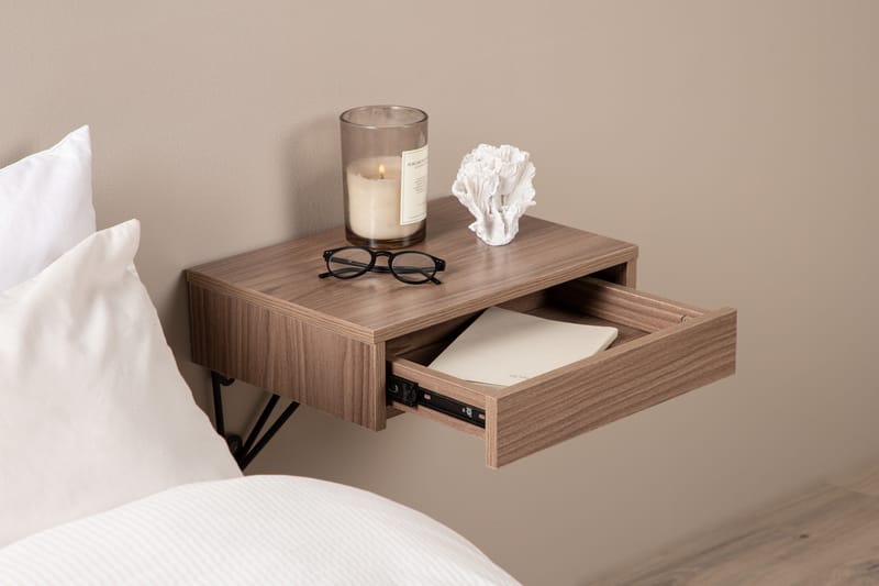 Sidobord Memphisa 41 cm - Valnöt - Möbler - Bord & matgrupp - Avlastningsbord & sidobord - Brickbord & småbord