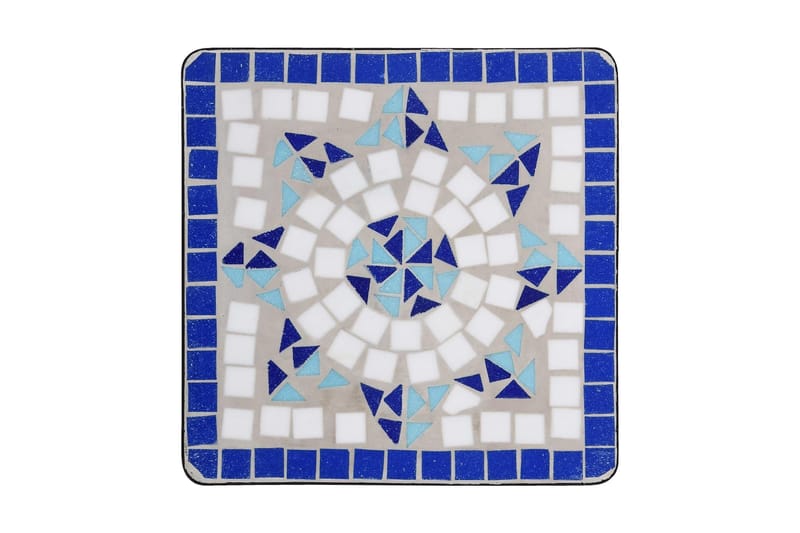 Sidobord mosaik blå och vit keramik - Blå - Lampbord & sidobord - Brickbord & småbord
