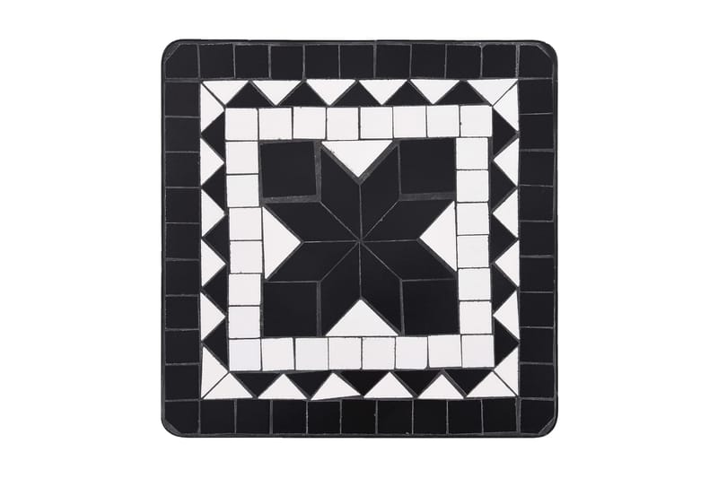 Sidobord mosaik svart och vit keramik - Svart - Lampbord & sidobord - Brickbord & småbord