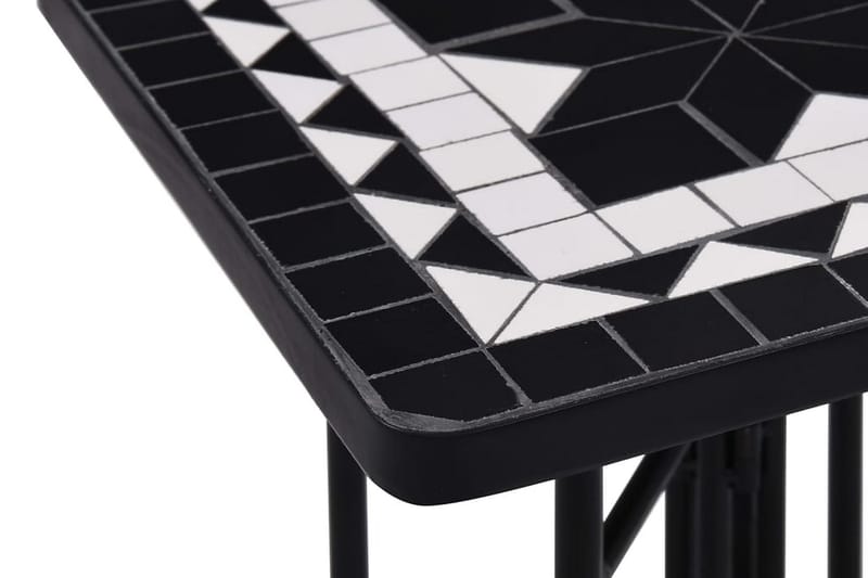 Sidobord mosaik svart och vit keramik - Svart - Lampbord & sidobord - Brickbord & småbord