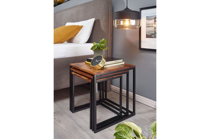 Sidobord Rachid 40 cm Fyrkantig - Natur - Möbler - Bord & matgrupp - Avlastningsbord & sidobord - Brickbord & småbord