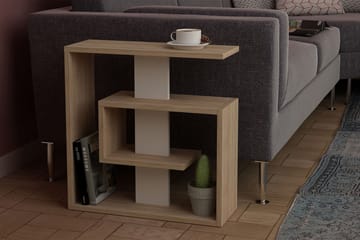 Sidobord Rodger Labyrint - Trä|Vit - Möbler - Bord & matgrupp - Avlastningsbord & sidobord - Brickbord & småbord