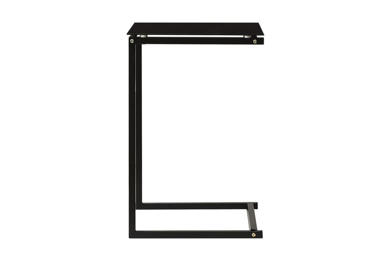 Sidobord svart 40x40x60 cm härdat glas - Svart - Brickbord & småbord - Lampbord & sidobord