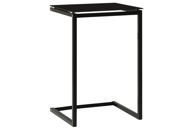 Sidobord svart 40x40x60 cm härdat glas - Svart - Lampbord & sidobord - Brickbord & småbord
