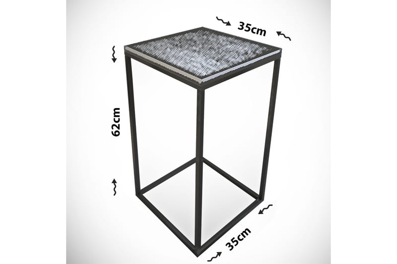 Sidobord Ubbeboda 35 cm - Vit|Svart - Lampbord & sidobord - Brickbord & småbord