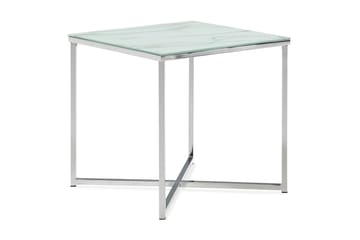 Sidobord Valeria 45 cm - Vit|Krom - Möbler - Bord & matgrupp - Avlastningsbord & sidobord - Brickbord & småbord