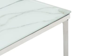 Sidobord Valeria 45 cm - Vit|Krom - Möbler - Bord & matgrupp - Avlastningsbord & sidobord - Brickbord & småbord