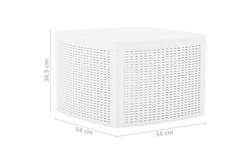 Sidobord vit 54x54x36,5 cm plast - Vit - Lampbord & sidobord - Brickbord & småbord