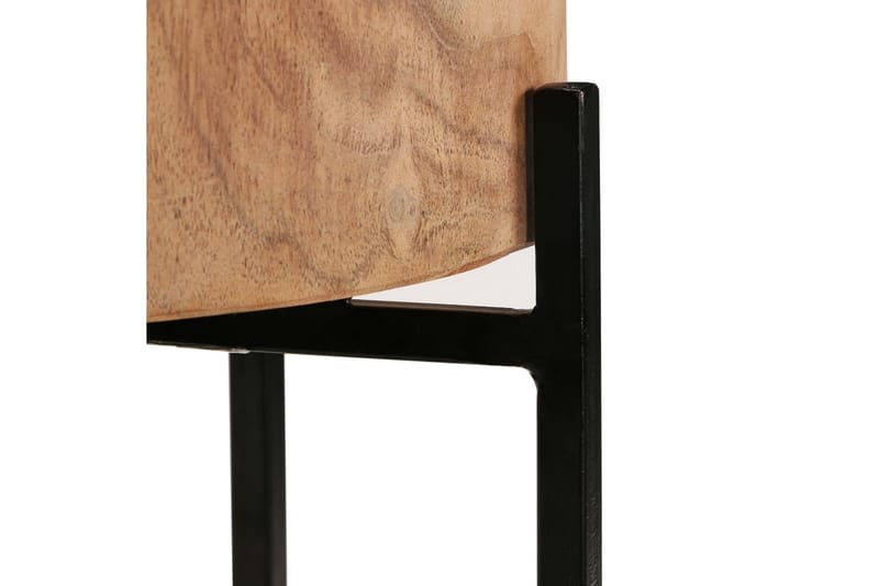 Sidobordsset 2 delar massivt akaciaträ - Brun - Lampbord & sidobord - Brickbord & småbord