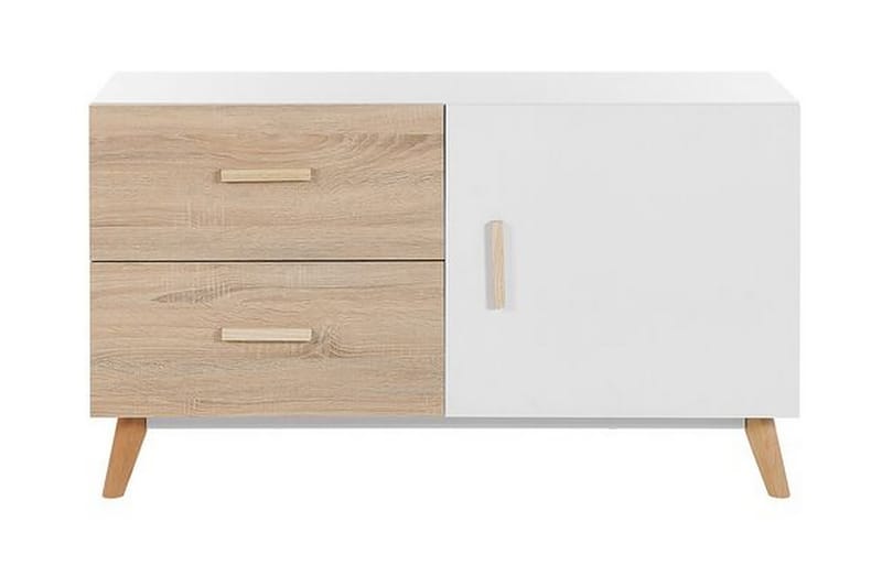Skänk vit/ljust trä FILI - Trä/natur - Lampbord & sidobord - Brickbord & småbord