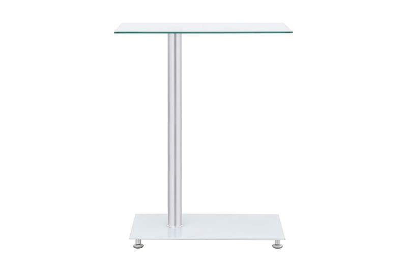 U-format sidobord genomskinligt 45x30x58 cm härdat glas - Transparent - Brickbord & småbord - Lampbord & sidobord
