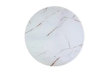 Vagaia Sidobord 45 cm Runt - Glas/Vit/Svart - Möbler - Bord & matgrupp - Avlastningsbord & sidobord - Brickbord & småbord