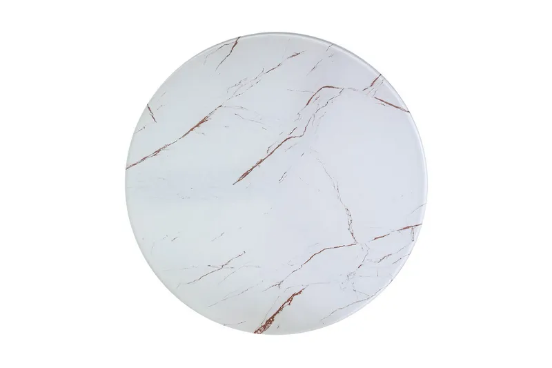 Vagaia Sidobord 45 cm Runt - Glas/Vit/Svart - Möbler - Bord & matgrupp - Avlastningsbord & sidobord - Brickbord & småbord