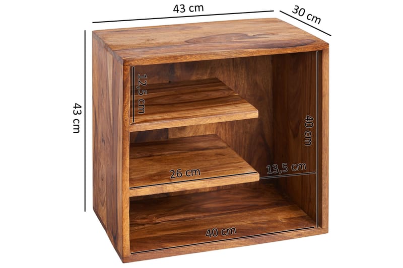 Wetzel Sidobord 43 cm - Trä/natur - Möbler - Bord & matgrupp - Avlastningsbord & sidobord - Brickbord & småbord