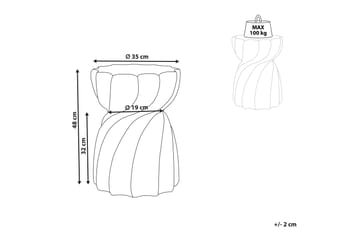 Brigge Sidobord 35 cm - Grå - Möbler - Bord & matgrupp - Avlastningsbord & sidobord - Lampbord & sidobord