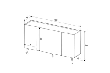 Bulskoll Konsollbord 180 cm - Mediumfärgat trä - Möbler - Bord & matgrupp - Avlastningsbord & sidobord - Konsolbord & hallbord