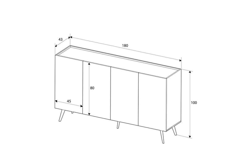 Bulskoll Konsollbord 180 cm - Mediumfärgat trä - Möbler - Bord & matgrupp - Avlastningsbord & sidobord - Konsolbord & hallbord