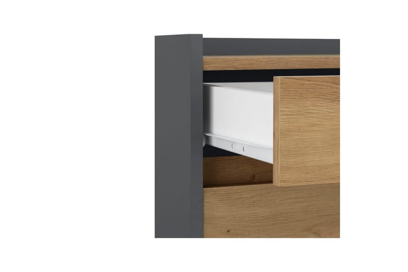 Byrå Kosmo Antracit/Ek, 4 lådor - Antracit/Ek, 4 lådor - Möbler - Bord & matgrupp - Avlastningsbord & sidobord - Konsolbord & hallbord