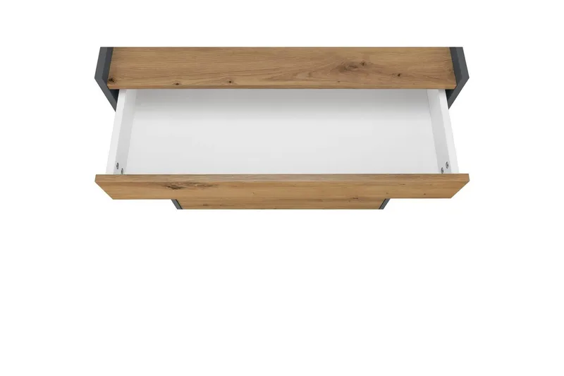 Byrå Kosmo Antracit/Ek, 4 lådor - Antracit/Ek, 4 lådor - Möbler - Bord & matgrupp - Avlastningsbord & sidobord - Konsolbord & hallbord