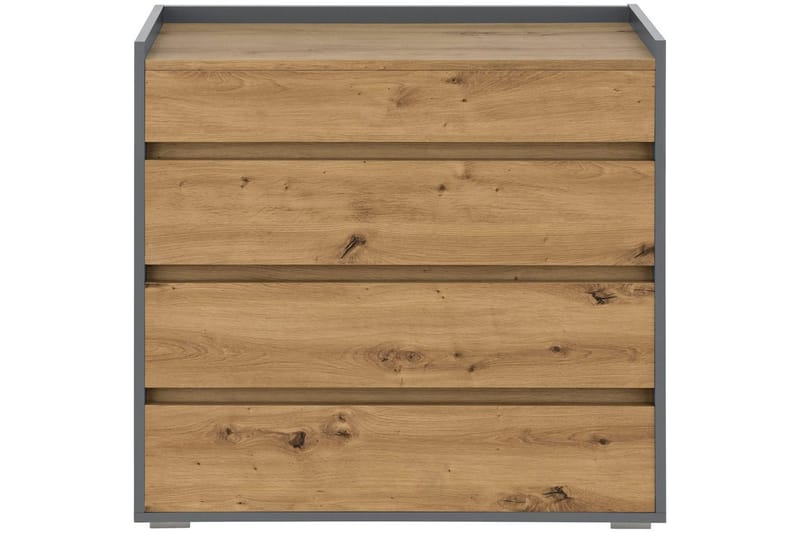 Byrå Kosmo Antracit/Ek, 4 lådor - Antracit/Ek, 4 lådor - Förvaring - Förvaringsmöbler - Byrå - Hallbyrå