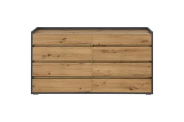 Byrå Kosmo Antracit/Ek, 8 lådor - Antracit/Ek, 8 lådor - Möbler - Bord & matgrupp - Avlastningsbord & sidobord - Konsolbord & hallbord