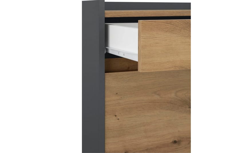 Byrå Kosmo Antracit/Ek, 8 lådor - Antracit/Ek, 8 lådor - Möbler - Bord & matgrupp - Avlastningsbord & sidobord - Konsolbord & hallbord