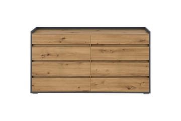 Byrå Kosmo Antracit/Ek, 8 lådor - Antracit/Ek, 8 lådor - Möbler - Bord & matgrupp - Avlastningsbord & sidobord - Konsolbord & hallbord