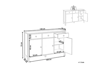 Byrå Olate - Möbler - Bord & matgrupp - Avlastningsbord & sidobord - Lampbord & sidobord