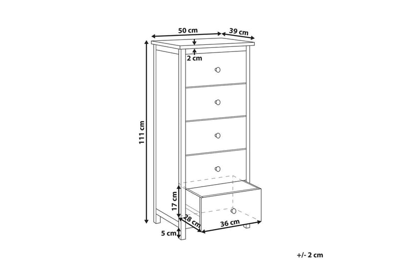 Byrå Salton 50x39x111 cm - 50x39x111 cm - Möbler - Bord & matgrupp - Avlastningsbord & sidobord - Konsolbord & hallbord