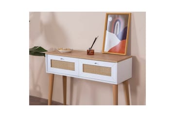 Byrå Terra Vit / Ek - Vit/Ljusfärgat trä - Möbler - Bord & matgrupp - Avlastningsbord & sidobord - Lampbord & sidobord