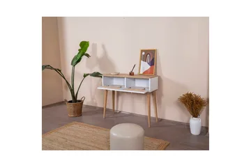 Byrå Velin Vit / Ek - Mediumfärgat trä/Vit - Möbler - Bord & matgrupp - Avlastningsbord & sidobord - Konsolbord & hallbord